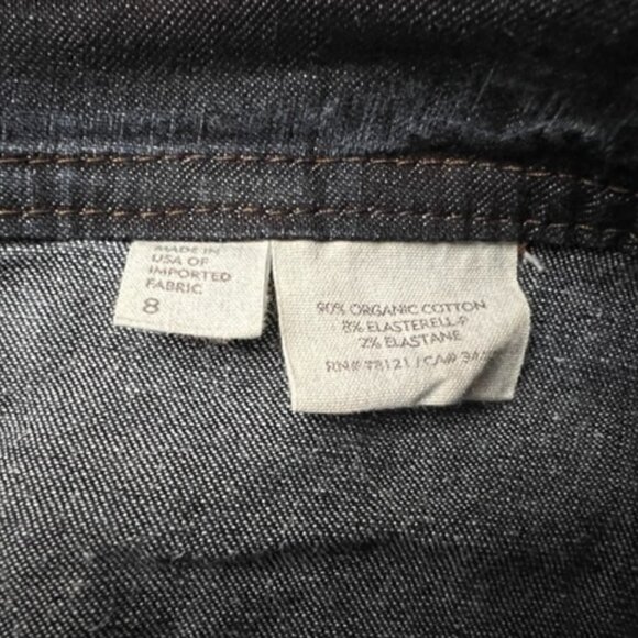 Eileen Fisher Cropped Capri Denim Pants Jeans Tie Cuffs - Picture 6 of 6